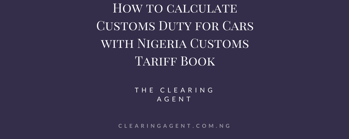 Nigeria Customs tariff book | valuation