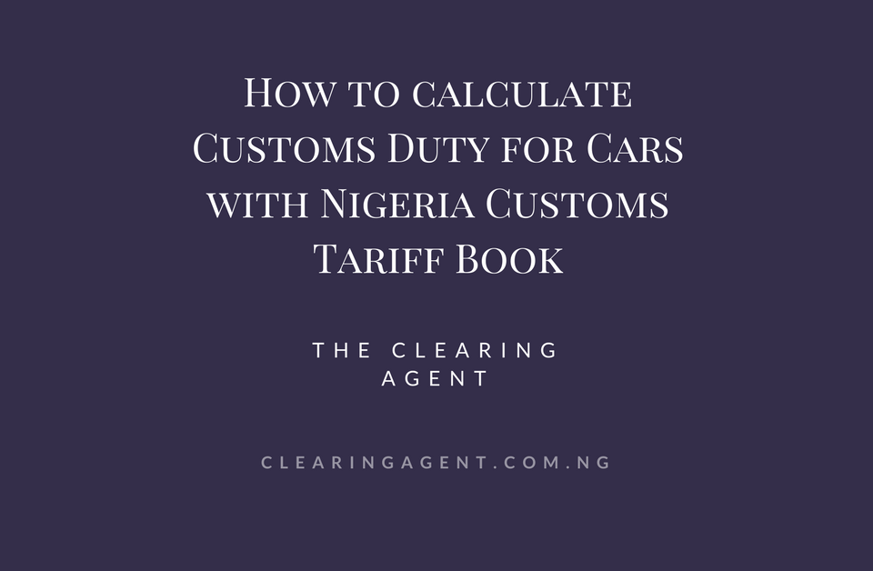 Nigeria Customs tariff book | valuation