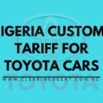Customs Tariff for Toyota Cars